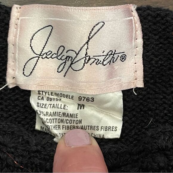 Vintage Jaclyn Smith Christmas Sweater Metallic Embroidered Beaded Women's M - Picture 7 of 11